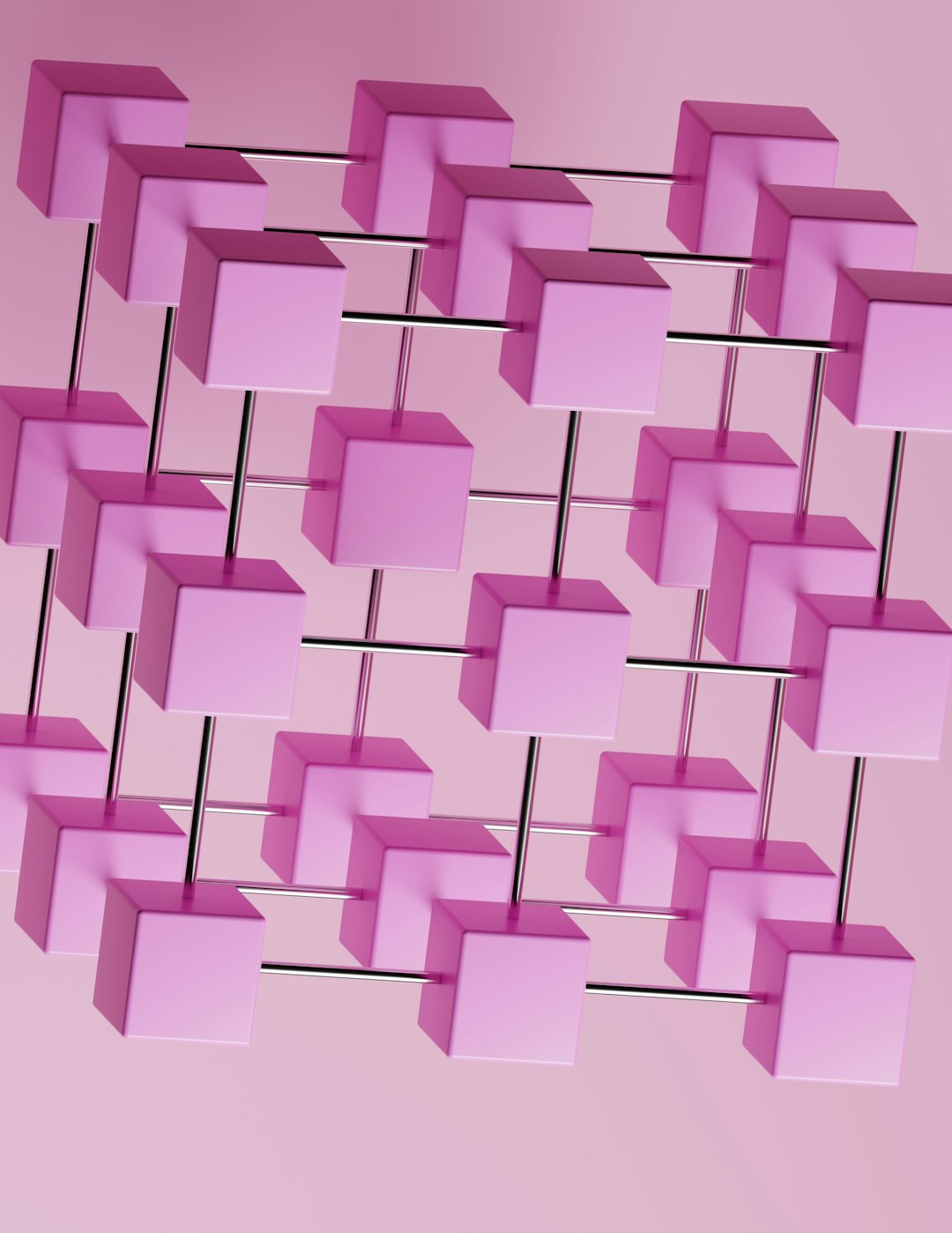 a-bunch-of-pink-cubes-hanging-from-a-pink-wall-tjvzw-ybtvu